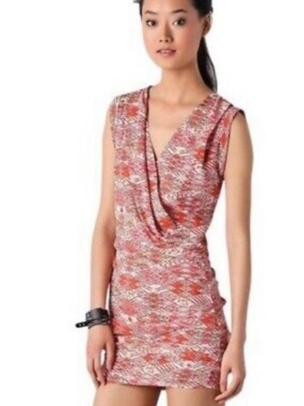 Iro Salome silk blend drape neck dress size 2